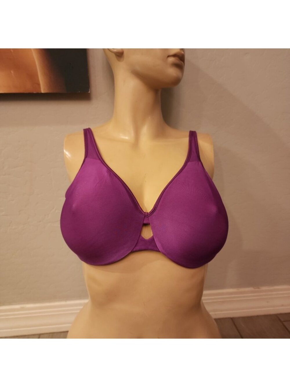 Lilyette Bra 38D Plum Underwire Unlined 0904